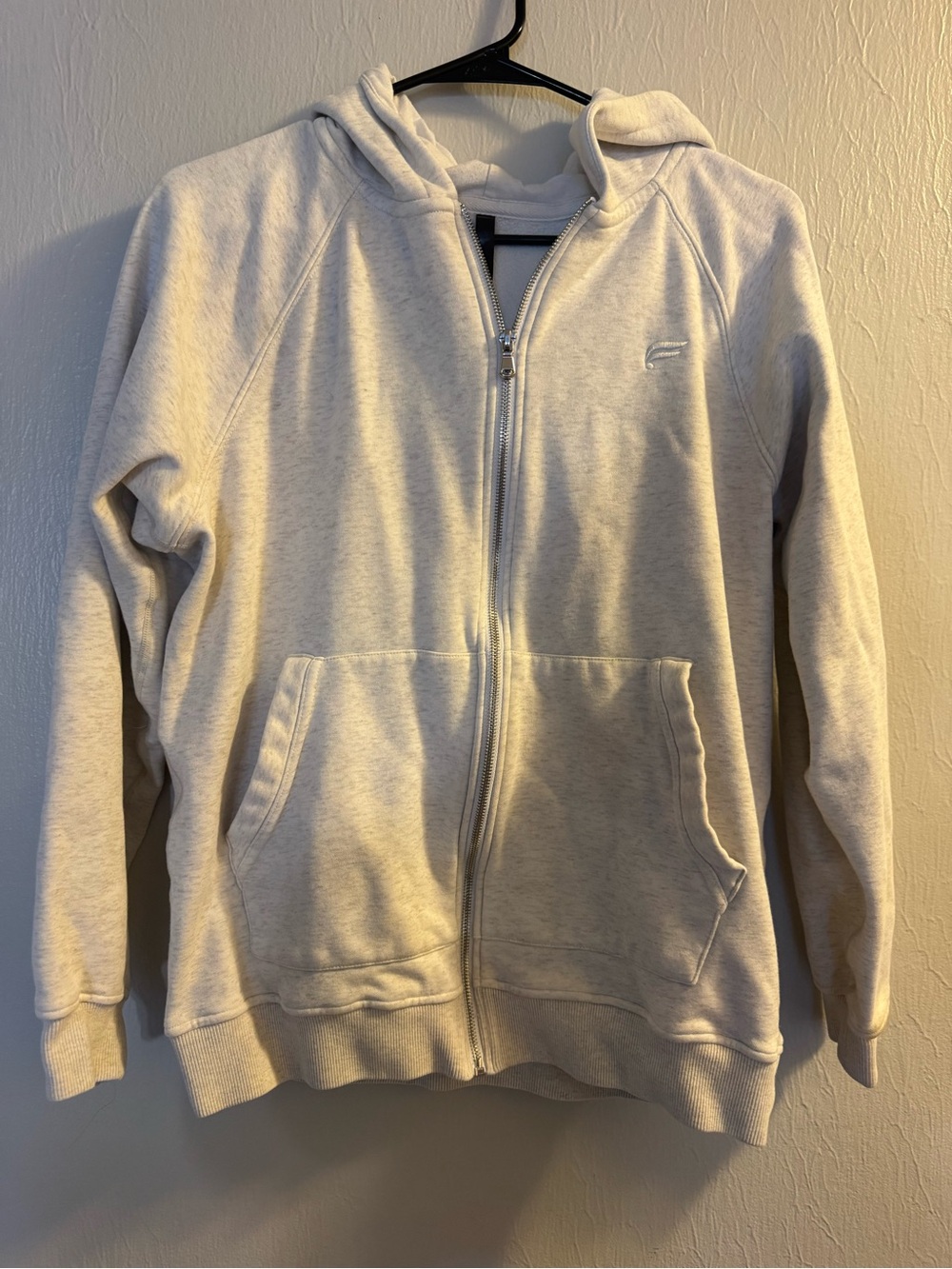 Fabletics Cream Sherpa-Lined Zip Hoodie